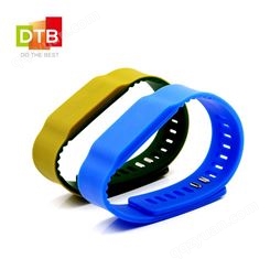 DTB 深圳厂家双色手环 开口可调节高频防水手环 rfid硅胶手腕带