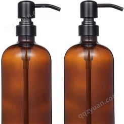 透明棕色玻璃瓶厂 日化包装瓶子 洗手液消毒剂乳液泵 发货定制