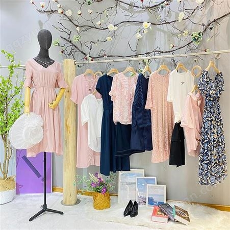 紫淑 2021夏 一二线品牌折扣女装走份批发 优雅气质连衣裙