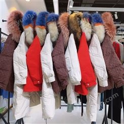 米娜品牌组合冬季羽绒服专柜库存尾货走份 直播带货精选