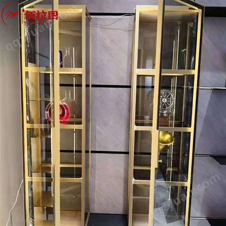 佰拉图玻璃吊柜全发光储物柜钢化玻璃加铝合金 来图定制