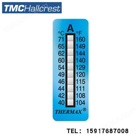 英国TMC温度美温度贴纸;热敏试纸十格A;十格B;十格C;十格D