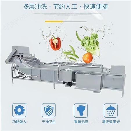 煜昊机械 全自动净菜清洗流水线 萝卜芹菜清洗线