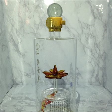 手工花酒瓶   一品莲花白酒瓶  异形工艺酒瓶  花造型醒酒器  创意玻璃瓶