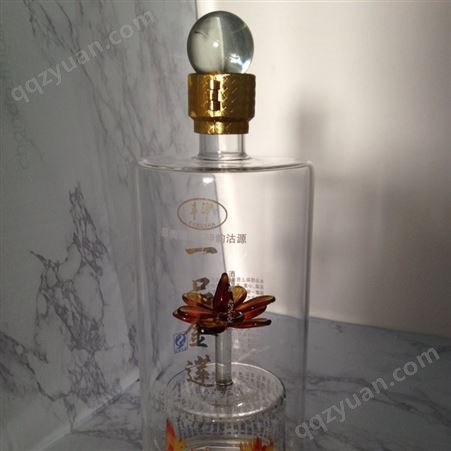 手工花酒瓶   一品莲花白酒瓶  异形工艺酒瓶  花造型醒酒器  创意玻璃瓶