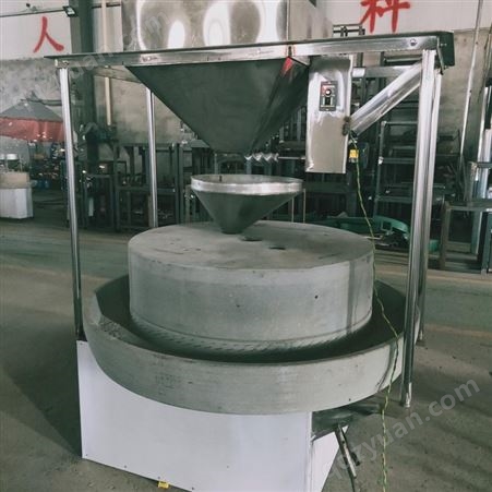 石盘式石磨豆浆机 传统米浆豆腐石磨机 现林定制电动石磨面粉机