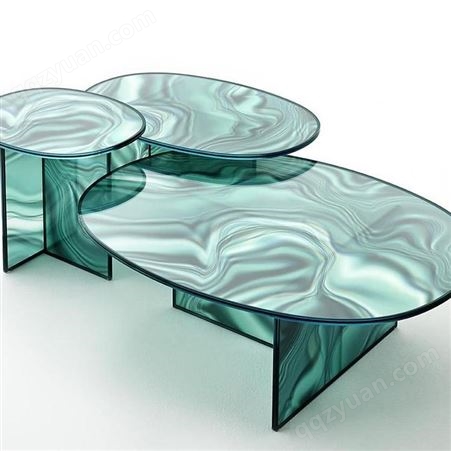 玻璃桌几 北欧时尚轻奢 客厅家居装饰圆形整装茶几桌子