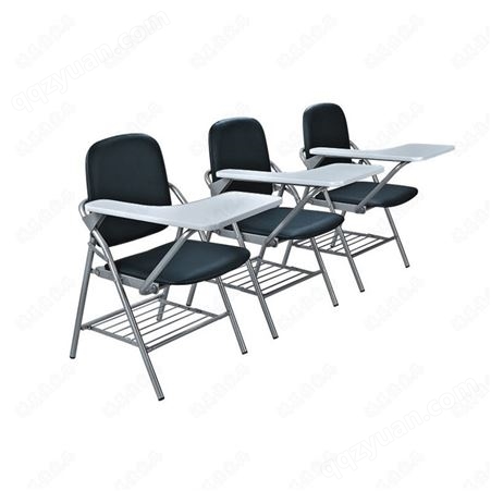 皮面软座会议折叠培训椅 可折叠学习椅